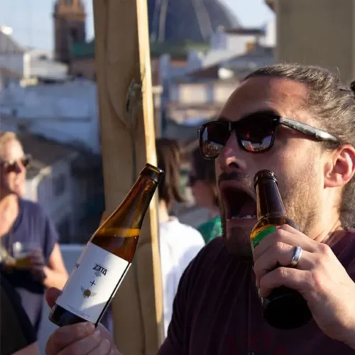 Coworker en un evento